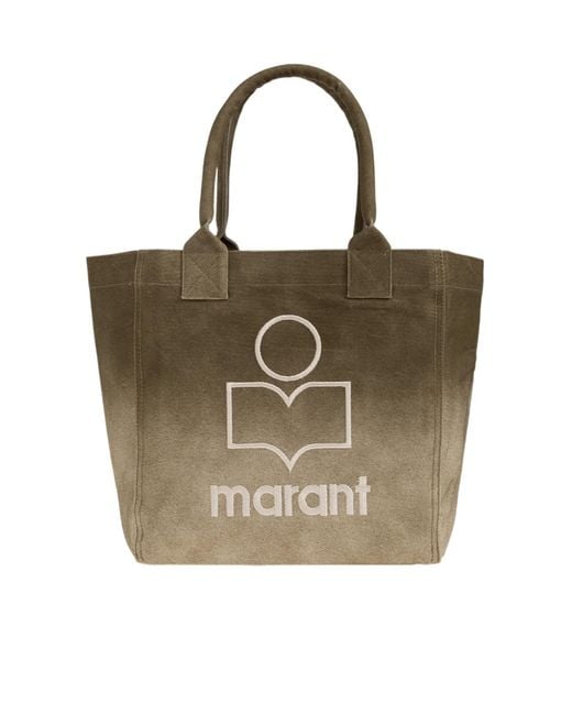 Isabel Marant Metallic Yenky Small Logo Tote Bag