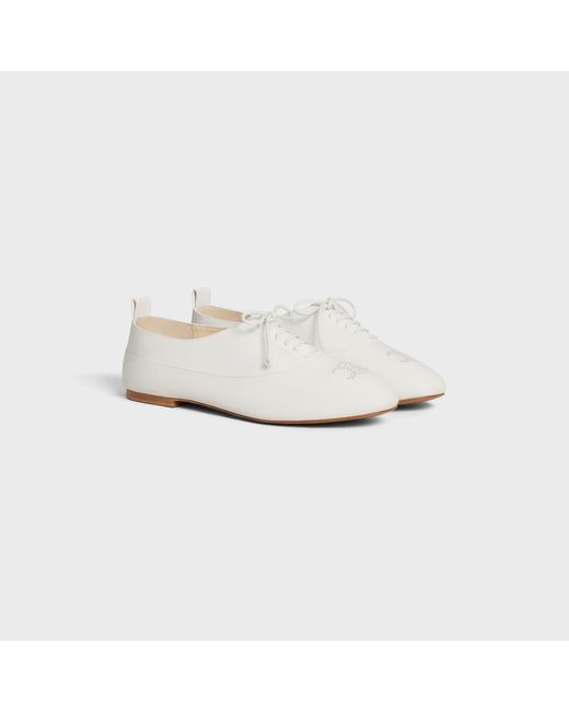 Céline White Lise Perforated Triomphe Richelieu