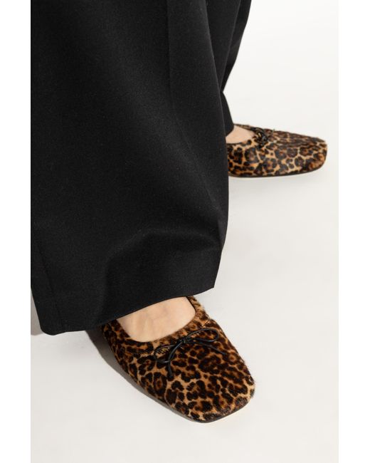 Golden Goose Deluxe Brand Brown Leopard Print Ballet Flats