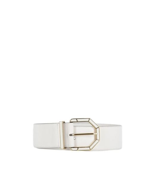 Etro White Maxi Buckle Belt