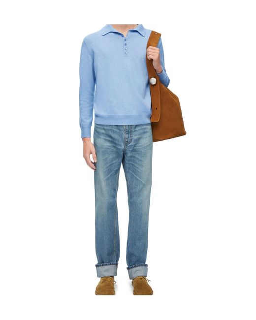 Loewe Blue Straight Leg Jeans for men