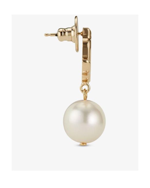 Jimmy Choo White Jc Pearl Earring