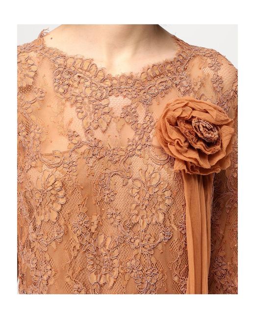 Ermanno Scervino Multicolor Floral-Lace Midi Dress