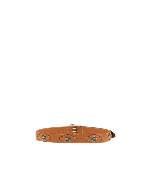 Ermanno Scervino Brown Coin Detail Leather Belt