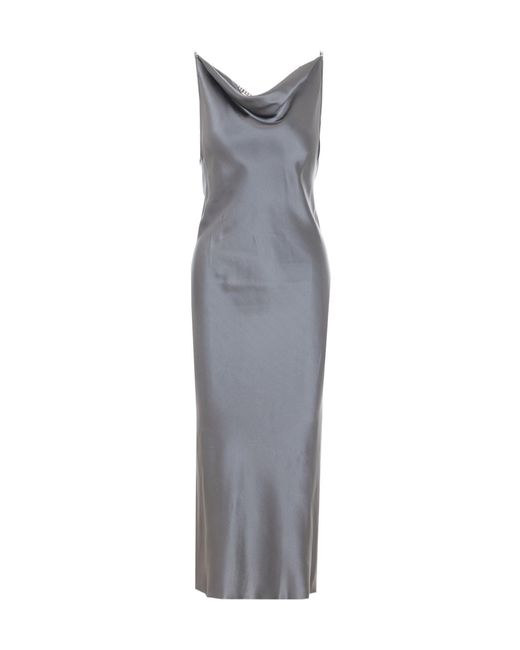 Patrizia Pepe Gray Reef Long Dress
