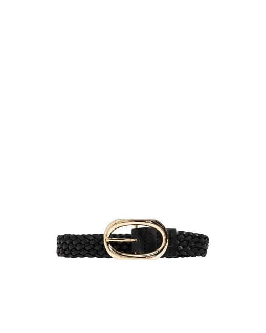 Anine Bing White Braided Leather Belt