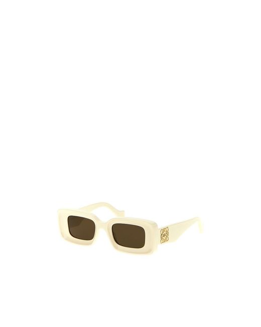 Loewe Metallic Rectangular Frame Sunglasses