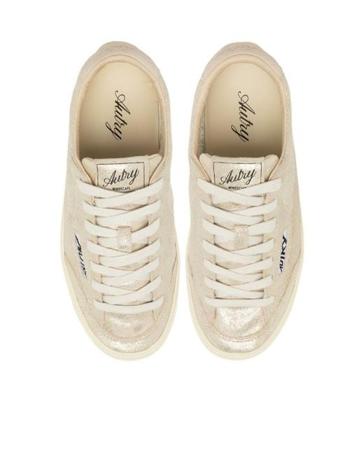 Autry Natural Windscape Laminated Low-Top Sneakers