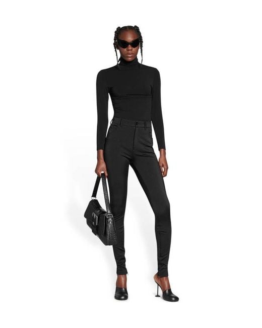 Balenciaga Black High-Waisted Stretch Leggings