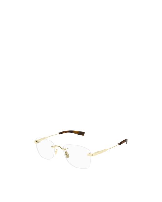 Saint Laurent White Eyewear Round-Frame Glasses for men