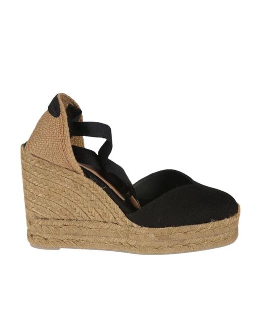 Castaner Black Chiara Wedge Sandals