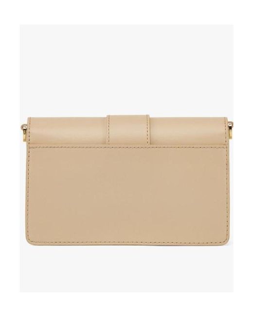 MCM Natural Logo Shoulder Bag
