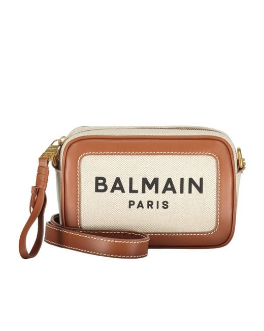 Balmain Brown B-Army 18 Zipped Camera Bag