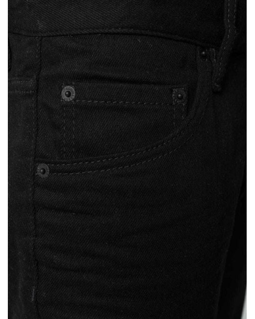 DSquared² Black Logo-Patch Jeans for men