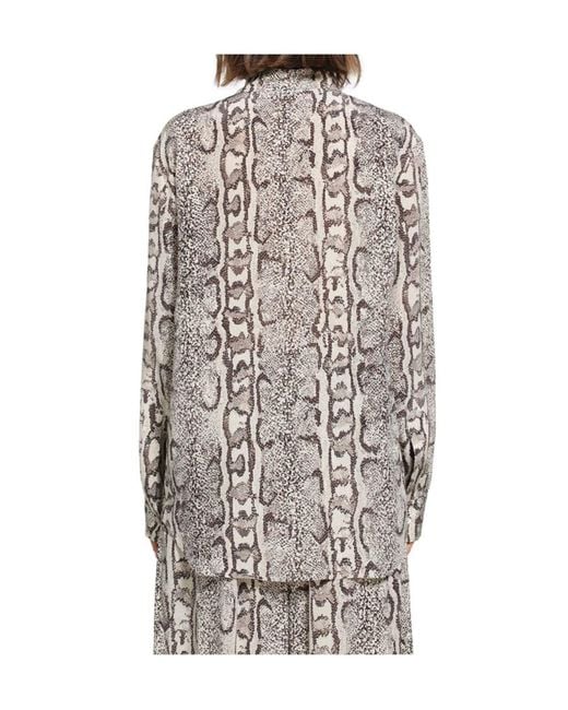 Balenciaga Multicolor Python Print Silk Shirt