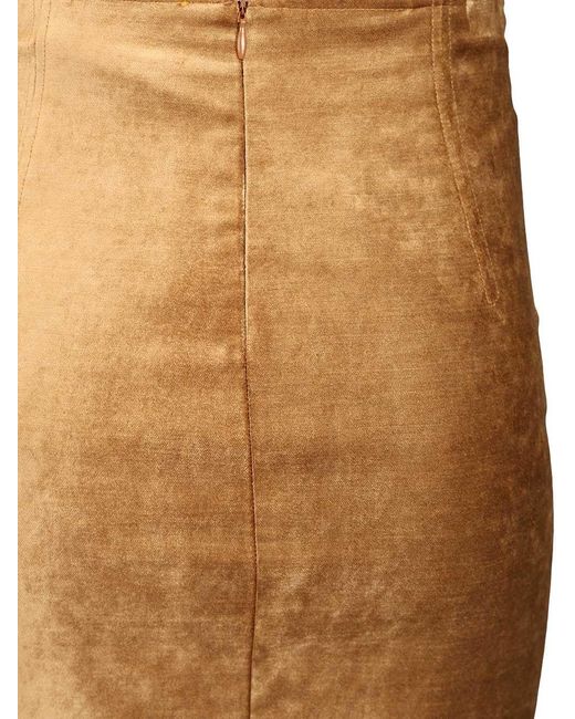 Forte_forte Natural Stretch Velvet Pencil Skirt