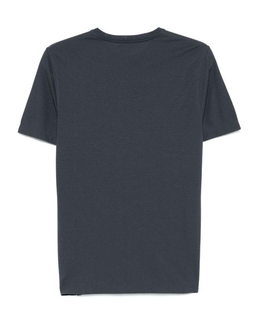 Zanone Blue Crewneck Short-Sleeved T-Shirt for men