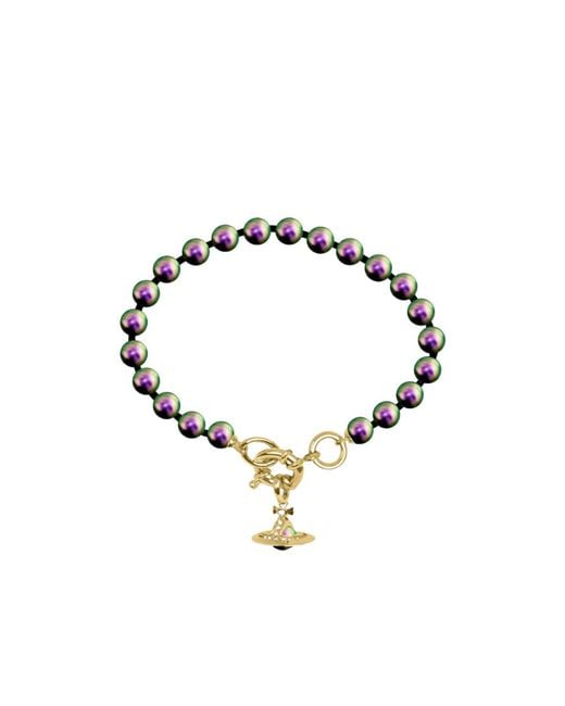 Vivienne Westwood Metallic Aleksa Beaded Bracelet