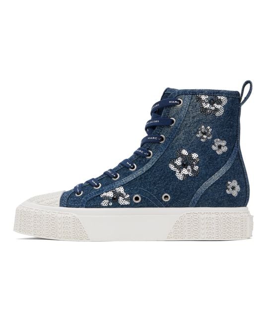 Marc Jacobs Blue Denim High-Top Sneakers
