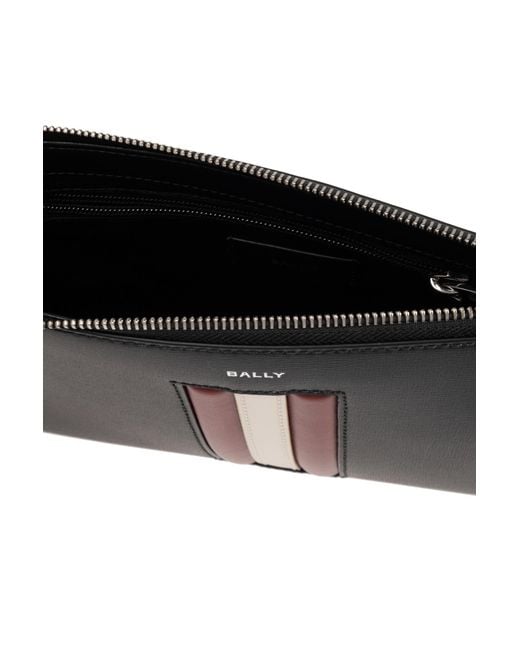 Bally Black Zip-Up Clutch Bag for men