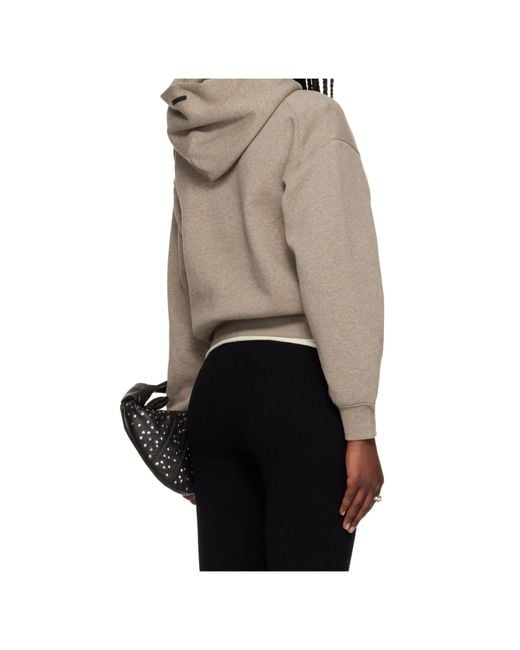 Fear Of God Gray Logo-Print Hoodie