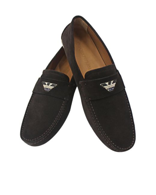 Emporio Armani Black Wear Loafers for men