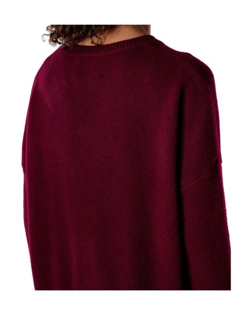 Lisa Yang Red Cashmere Crew-Neck Sweater