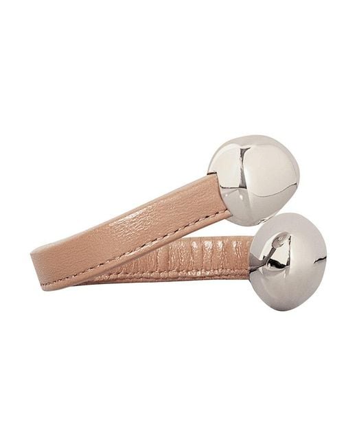 Bottega Veneta White Spherical Stopper Cuff Bracelet