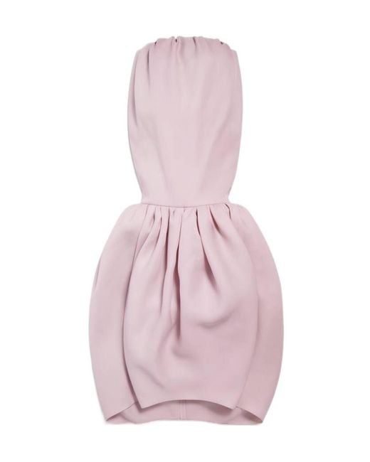 Balenciaga Pink Strapless Double Maxi Ballon Dress
