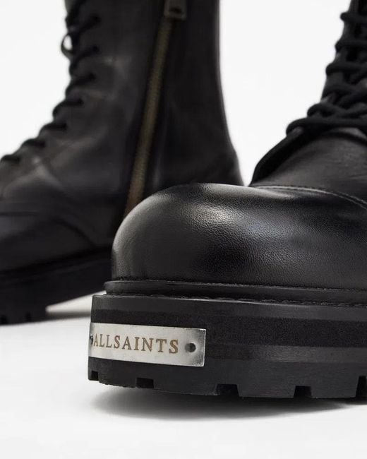 AllSaints Black Hank Boots for men