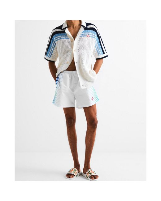 Casablanca White Logo-Detail Shorts for men