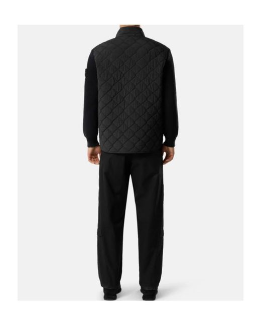 Stone Island Black Loose-Fit Cargo Trousers for men