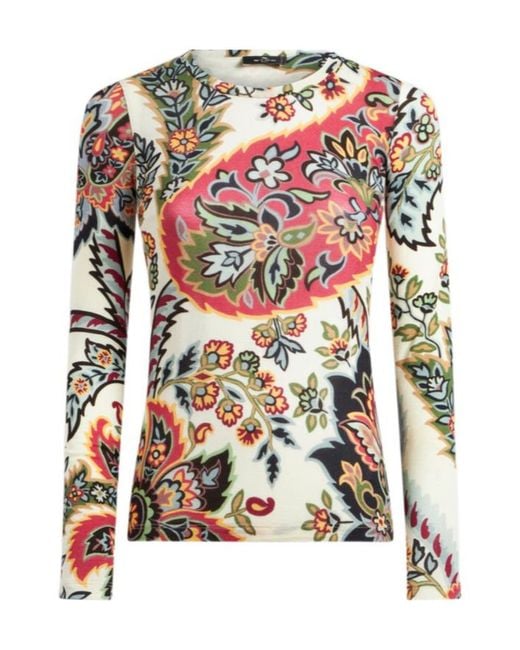 Etro Multicolor Paisley Jersey Top