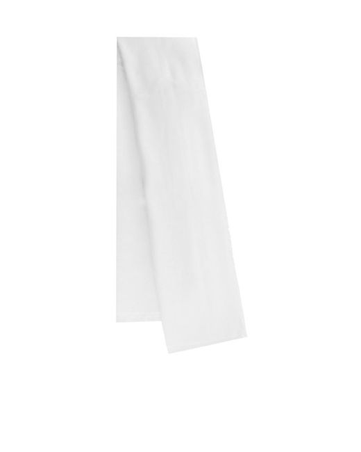 Max Mara White Fringed Scarf