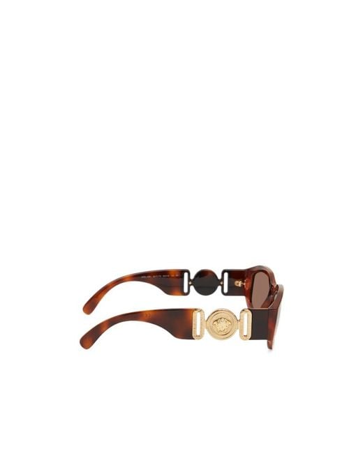 Versace Brown Eyewear Rectangular Frame Sunglasses for men