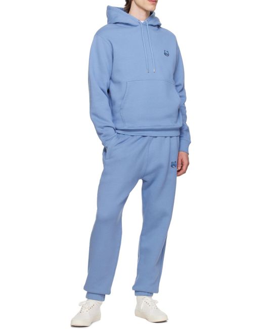 Maison Kitsuné Blue Maison Kitsuné Fox Head Patch Track Pants for men