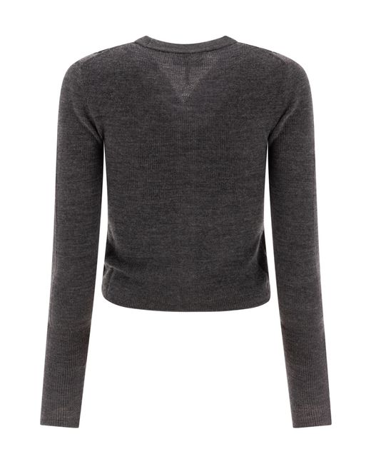 Ganni Black Argyle Knit Cardigan
