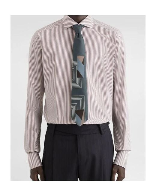 Dolce & Gabbana White Vintage-Printed Twill Tie for men
