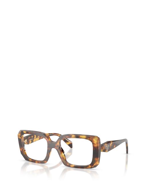 Prada White Eyewear Rectangular Frame Glasses