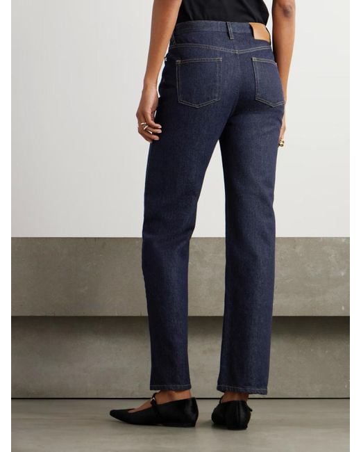 Loulou de Saison Blue Jude Organic High-Rise Straight-Leg Jeans