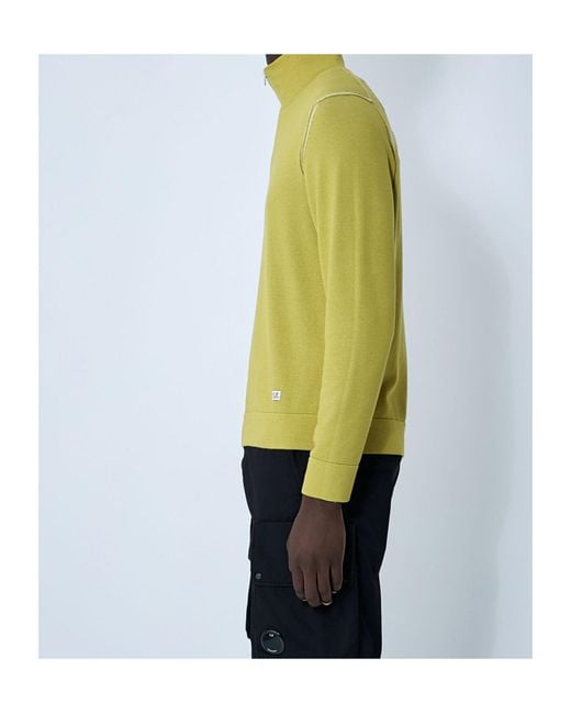 C P Company Green Half Zip Knit Pullover for men