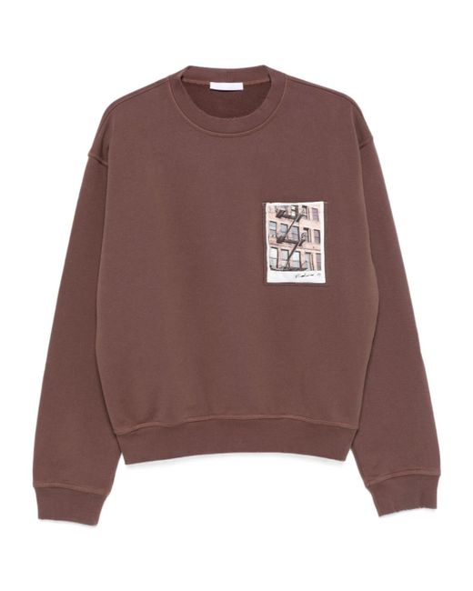 Helmut Lang Brown Brooklyn-Postcard Sweatshirt for men