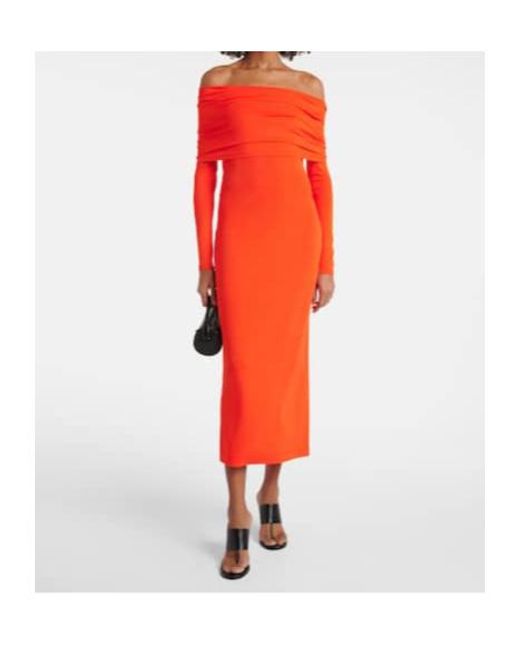 Ralph Lauren Red Off-Shoulder Maxi Dress