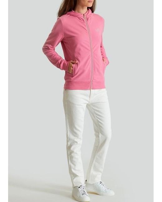 EA7 Pink Logo Hooded Sweater