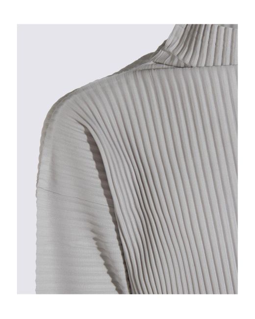 Homme Plissé Issey Miyake Gray Homme Plissé Issey Miyake Knitted Top for men