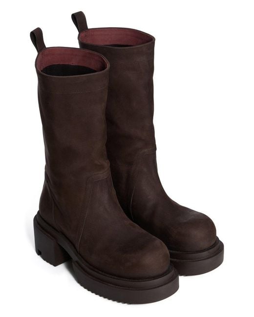 Rick Owens Brown Pull On Bogun Boots for men