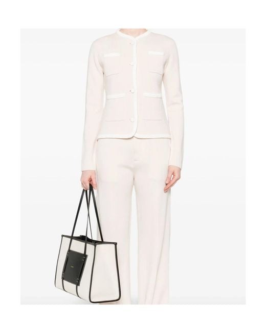 Forte_forte White Button Cardigan