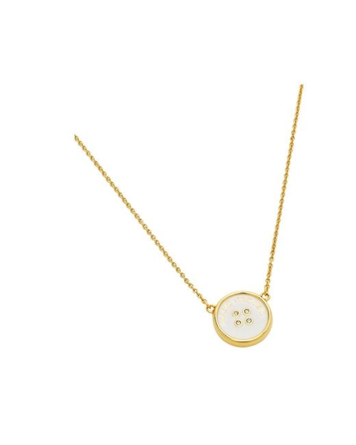 Marc Jacobs Metallic The Button Pendant Necklace