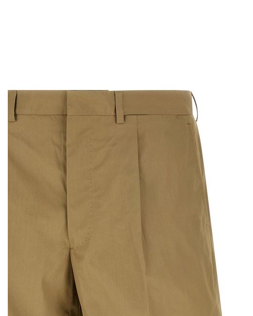 Prada Green Pleated Tailored Shorts for men