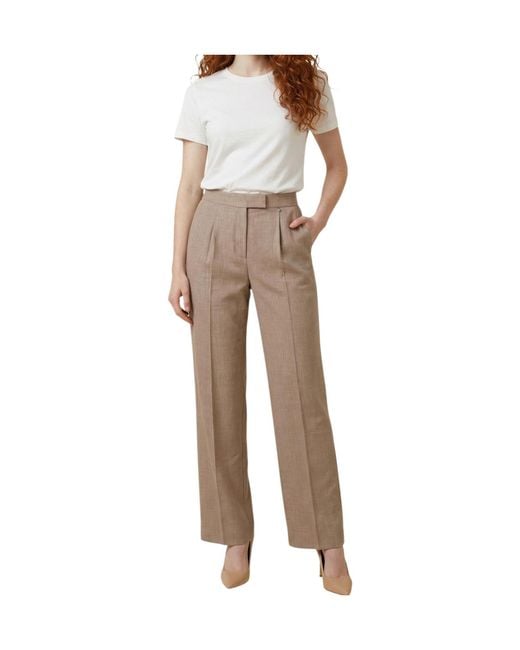 Liu Jo Gray Pleated-Front Trousers